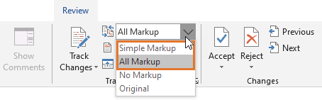 To see comments, make sure that All Markup or Simple Markup is selected