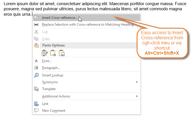 how to update all cross references in word