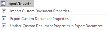 Import/Export Properties menu