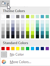 A color selected from a Shading palette is either font, paragraph, or table formatting