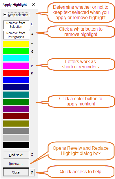 key command to highlight in microsoft word