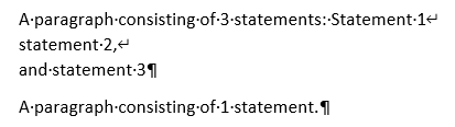 Examples of statements.