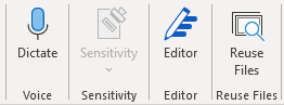 Word version – Word for Microsoft 365 has Editor group on Home tab – not found in Word 2021.