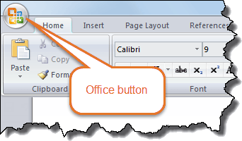 Word version – Word 2007 – Office button