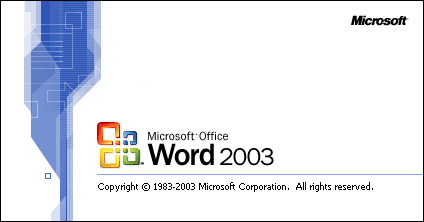 Splash screen - Word 2003